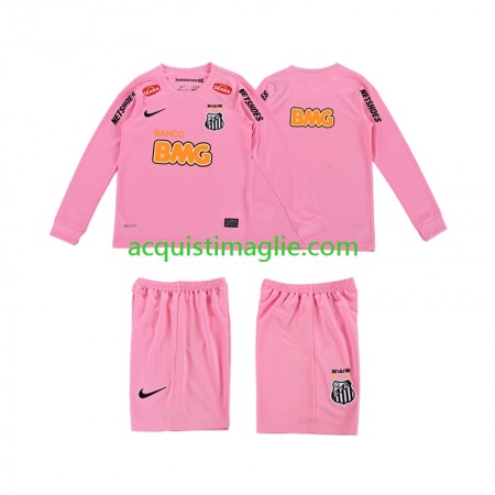 Divisa di Calcio Santos 2012 2013 Retro Bambino Quarta Manica Lunga